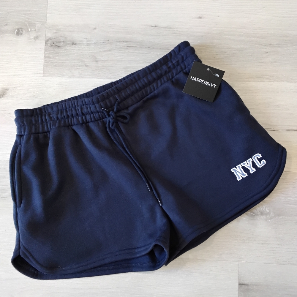 Harper & Ivy Dark Blue Women's Athletic Shorts